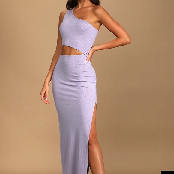 Lulus one shoulder cut out midi dress - Picture 1 of 3